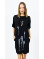 Dámske domáce šaty s krátkym rukávom Žirafy