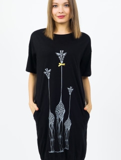 Dámske domáce šaty s krátkym rukávom Žirafy