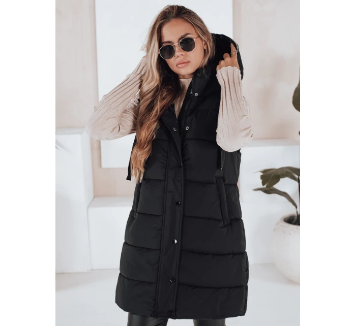 Dámska prešívaná vesta TOLIS čierna FashionStreet TY3297