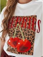 Dámské tričko oversize s  bílé Dstreet model 21988872 - FashionStreet