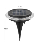 SOLÁRNE DISKOVÉ LAMPY PRE MONTÁŽ NA ZEM ALEBO NA STENU 2KS