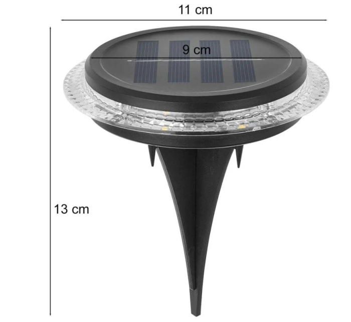 SOLÁRNE DISKOVÉ LAMPY PRE MONTÁŽ NA ZEM ALEBO NA STENU 2KS
