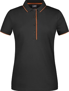 JN Dámské piqué polo s kontrastní légou 02.0 black/orange model 22489049 - Daiber
