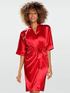 Dámský župan model 17594965 100 negližé Červená - DKaren