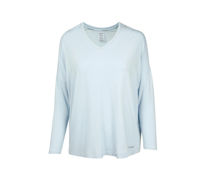 Dámske tričko na spanie QS6409E-GR4 modrá - Calvin Klein