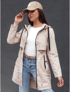Dámská přechodná bunda parka light beige Dstreet model 21979001 - FashionStreet