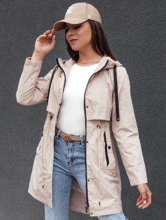 Dámská přechodná bunda parka light beige model 21979001 - Dstreet