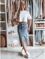 Džínová midi sukně s rozparkem modrá Dstreet model 21985611 - FashionStreet