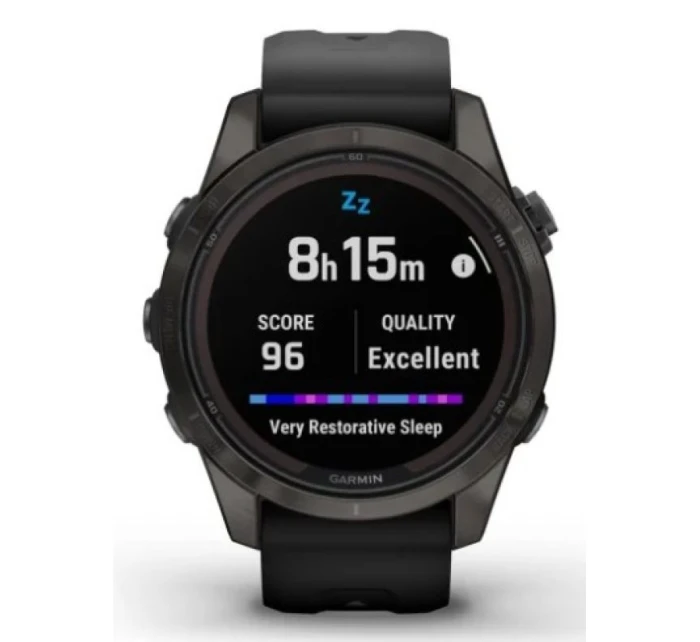 Hodinky Garmin Fenix 7S Pro 42mm Sapphire Solar šedé titánové DLC s čiernym remienkom Hodinky Garmin Fenix 7S Pro 42mm Sapphire Solar šedé titánové DLC s čiernym remienkom