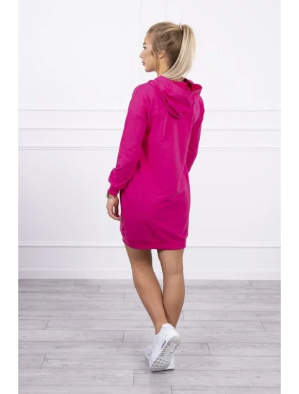 Šaty s kapucňou fuchsiová