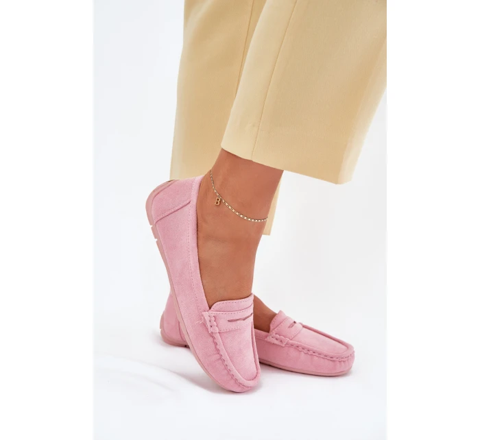 Damskie Zamszowe Mokasyny Jasnoróżowe Lenvie Damskie Zamszowe Mokasyny Jasnoróżowe Lenvie