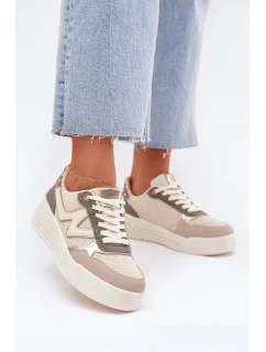 Dámské Tenisky Na Platformě Leopardí Béžové model 21702047 - Boto