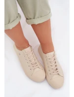 Dámske tenisky z eko kože Big Star TT274019 Beige