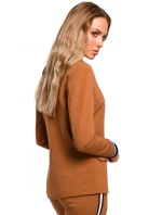 M459 Blejzer s pruhovanými rebrovanými manžetami - čierny