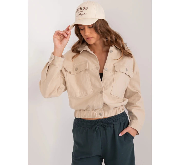 Dámská džínová bunda HM KR Béžová model 20190968 - FPrice Dámská džínová bunda HM KR Béžová model 20190968 - FPrice
