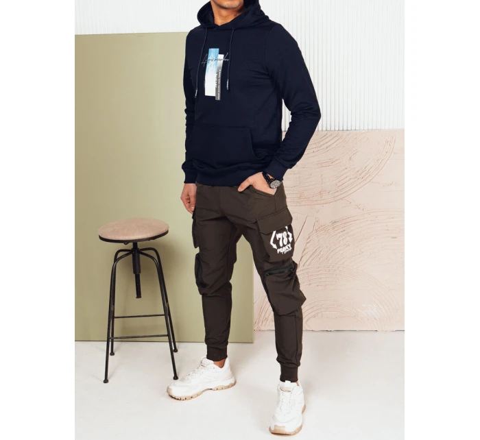 FashionStreet pánska tmavomodrá mikina s kapucňou BX5727