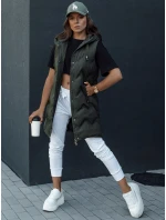 Dámská prošívaná vesta s kapucí zelená Dstreet model 21979838 - FashionStreet Dámská prošívaná vesta s kapucí zelená Dstreet model 21979838 - FashionStreet