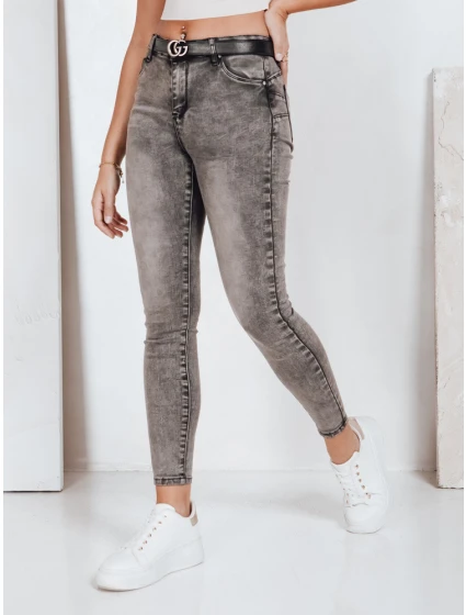 Dámske džínsové nohavice JORNIX tmavo šedé FashionStreet UY2192