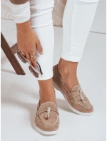Dámske semišové béžové mokasíny FashionStreet ZY1050 Dámske semišové béžové mokasíny FashionStreet ZY1050