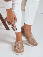 Dámske semišové béžové mokasíny FashionStreet ZY1050