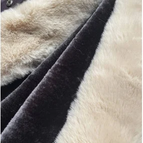 Dámska bavlnená zimná bunda grafitovo-ecru-grafitová (fm03-f11)