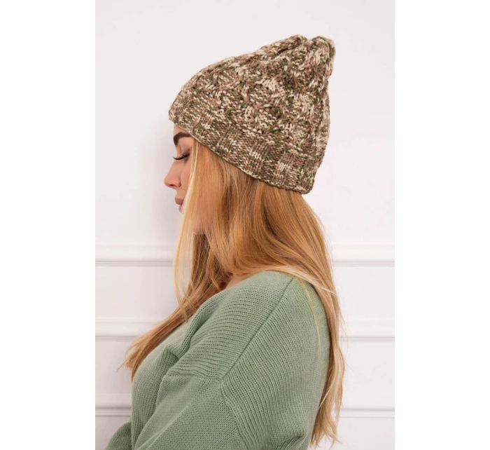 Dámska čiapka Eliza K205 cappuccino+light khaki Dámska čiapka Eliza K205 cappuccino+light khaki