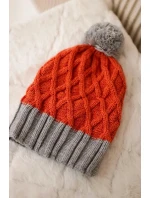 Milano fleecová čiapka K203 červená+sivá Milano fleecová čiapka K203 červená+sivá