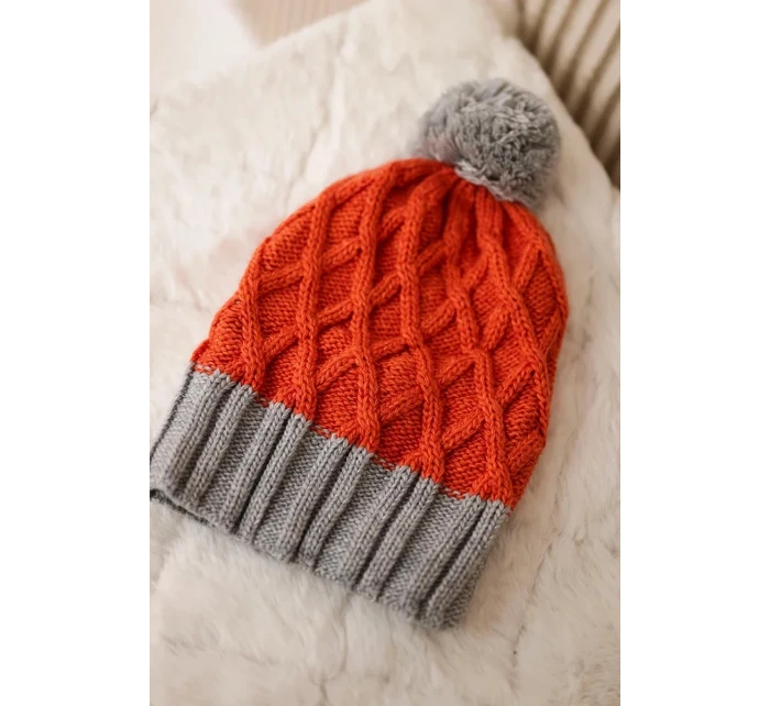 Milano fleecová čiapka K203 červená+sivá Milano fleecová čiapka K203 červená+sivá