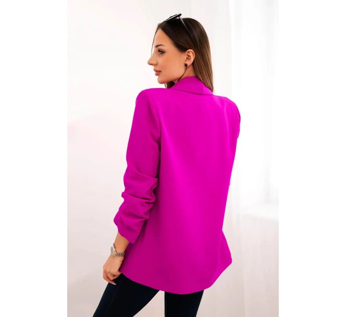 Bunda s chlopňou elegantná fialová Bunda s chlopňou elegantná fialová
