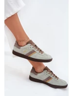 Zamszowe Niskie Sneakersy Damskie Big Star SS274678 HI-POLY SYSTEM Miętowe