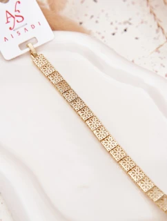 Dámský náramek ze chirurgické oceli zlatý