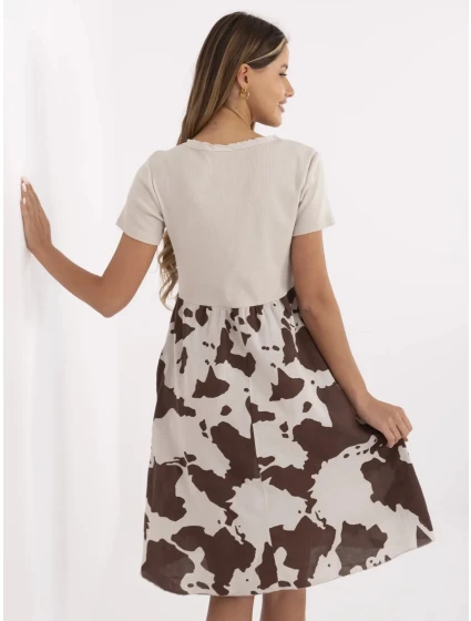 Šaty DHJ SK 253701.80 béžové