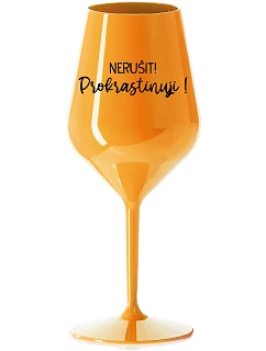 oranžová nerozbitná sklenice na víno 470 ml model 22163738 - Giftela