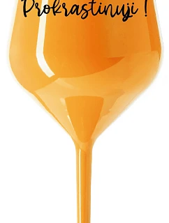 DON'T BREAK! - oranžový nerozbitný pohár na víno 470 ml