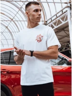 Pánské bílé tričko s potiskem Dstreet model 21975056 - FashionStreet