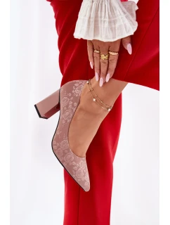 Eleganckie Czółenka Na Słupku W Różowe Vinceza 62223 Różowe