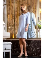 šaty s výstřihem s světle modré model 20966091 - STYLOVE šaty s výstřihem s světle modré model 20966091 - STYLOVE