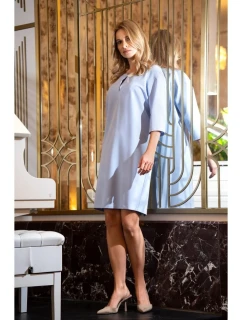 šaty s výstřihem s světle modré model 20966091 - STYLOVE