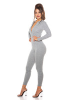 Trendy High-necked Overall with Zip