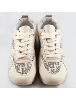 Béžové dámske tenisky adidasky so zvýšenou podrážkou (666-20) Béžové dámske tenisky adidasky so zvýšenou podrážkou (666-20)