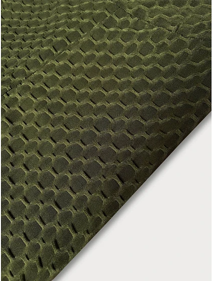 Sportovní komplet v olivové barvě top a legíny model 18433390 - J.STYLE