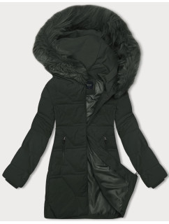 Dámska zimná bunda J Style v army farbe s kapucňou (16M9099-136)