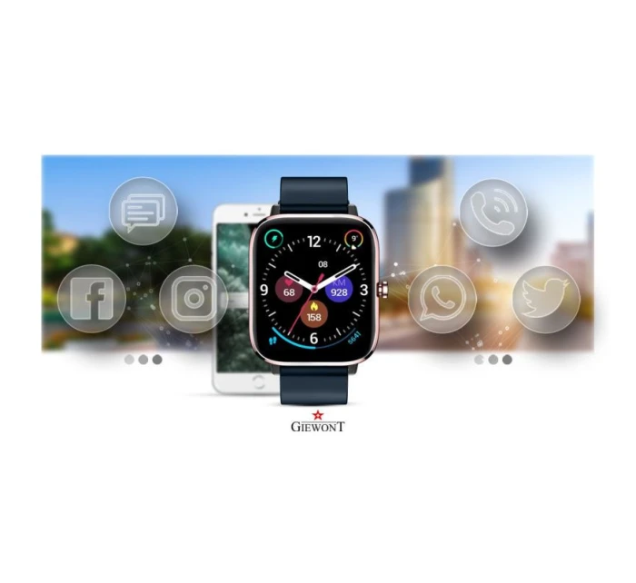 Inteligentné hodinky Giewont Pink-Green GW230-5 Inteligentné hodinky Giewont Pink-Green GW230-5