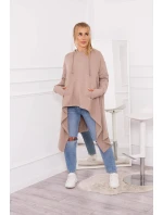 Halenka s rozšířeným spodním dílem tmavě béžová Halenka s rozšířeným spodním dílem tmavě béžová