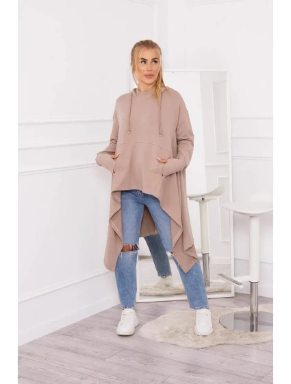 Halenka s rozšířeným spodním dílem tmavě béžová Halenka s rozšířeným spodním dílem tmavě béžová