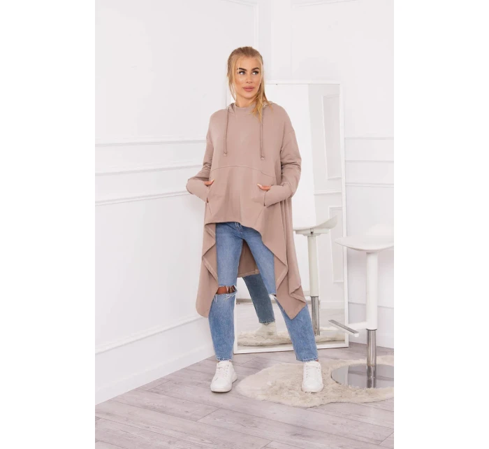 Halenka s rozšířeným spodním dílem tmavě béžová Halenka s rozšířeným spodním dílem tmavě béžová