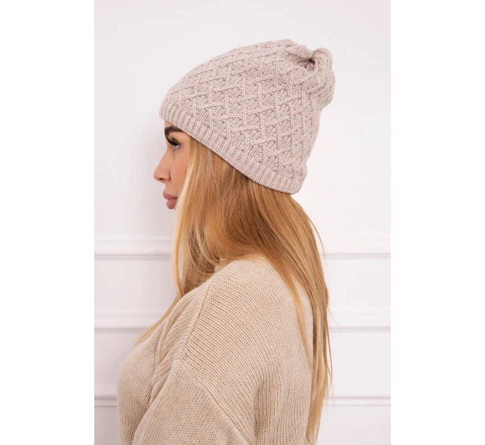 Fleecová čepice model 18750819 béžová - K-Fashion