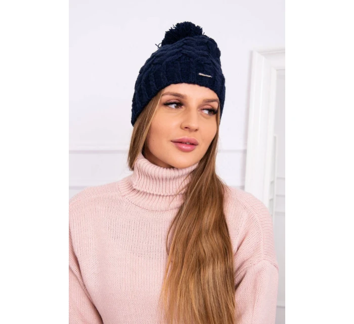 Fleecová čiapka Waleria K307 navy blue