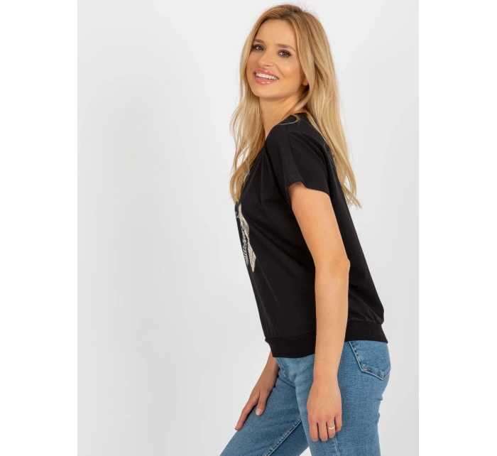 Bluzka RV BZ model 18604792 czarny - FPrice Bluzka RV BZ model 18604792 czarny - FPrice