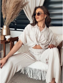 Dámská košile béžová model 21977029 - Dstreet